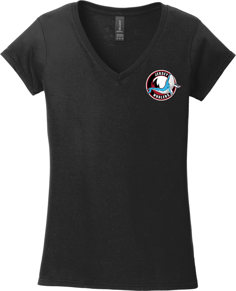 Jersey Shore Whalers Softstyle Ladies Fit V-Neck T-Shirt