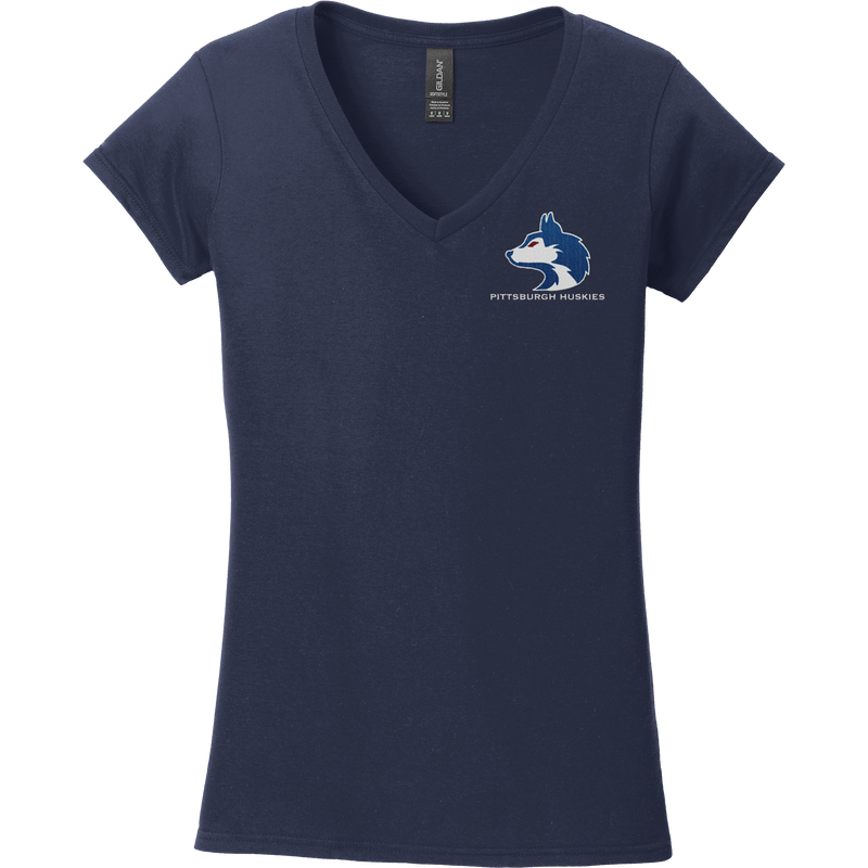 Pittsburgh Huskies Softstyle Ladies Fit V-Neck T-Shirt