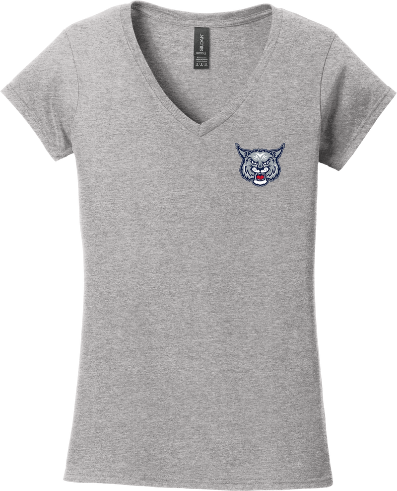 CT Bobcats Softstyle Ladies Fit V-Neck T-Shirt