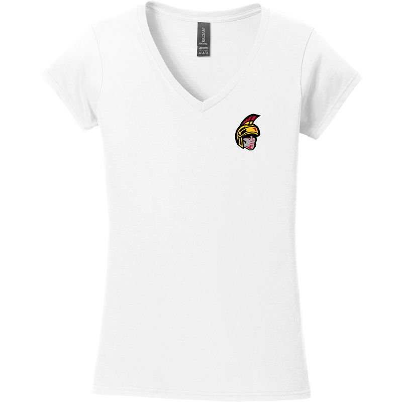 Seacoast Spartans (Ice Hockey) Softstyle Ladies Fit V-Neck T-Shirt