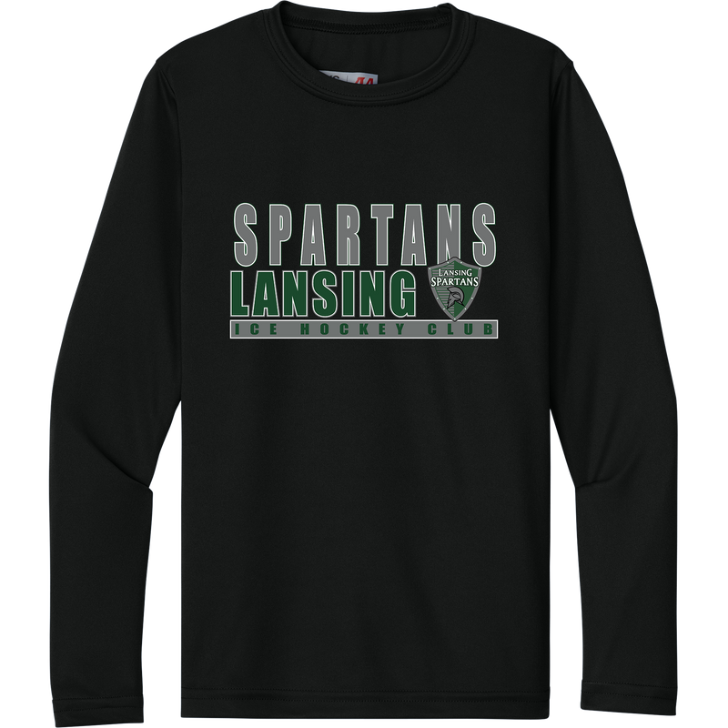 Lansing Spartans Youth Cooling Performance Long Sleeve Tee