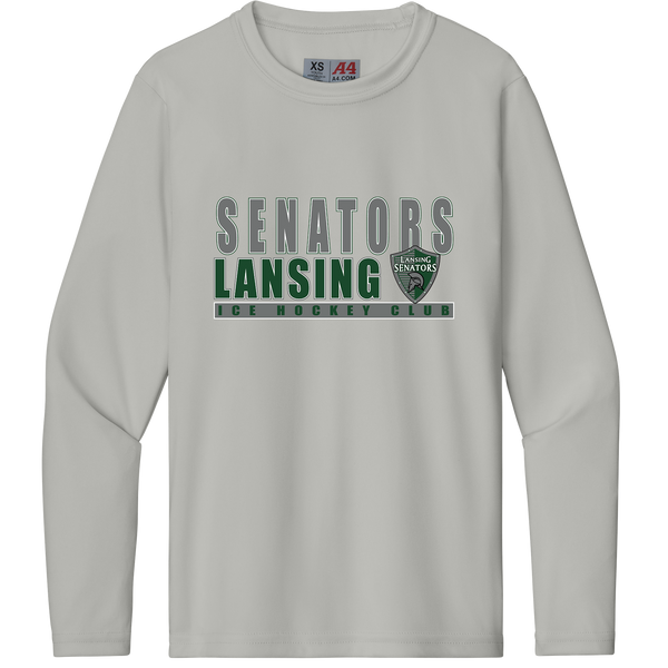 Lansing Senators Youth Cooling Performance Long Sleeve Tee