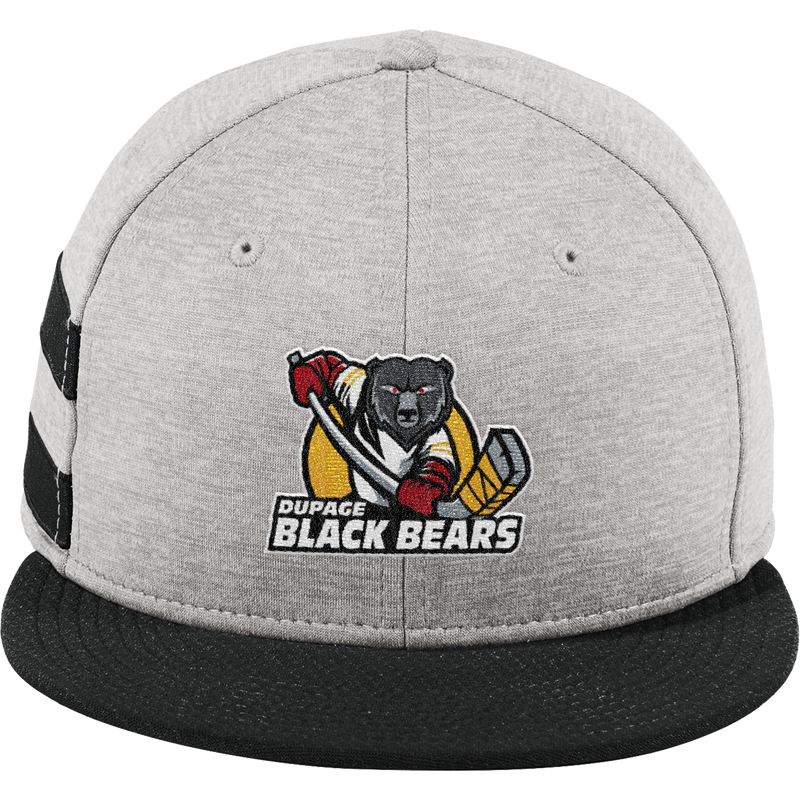 Dupage Black Bears New Era Shadow Heather Striped Flat Bill Snapback Cap