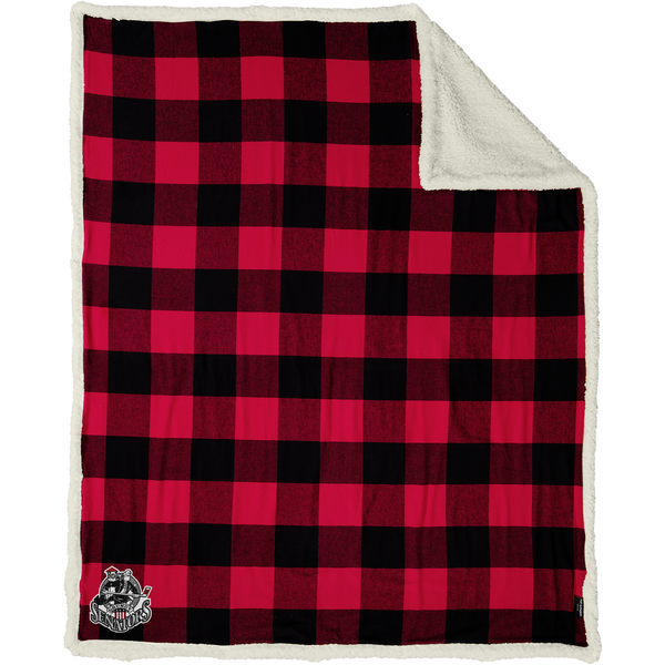 Grundy Senators Flannel Sherpa Blanket