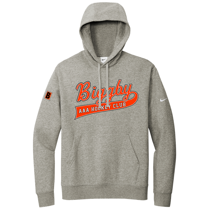Biggby AAA Nike Club Fleece Sleeve Swoosh Pullover Hoodie