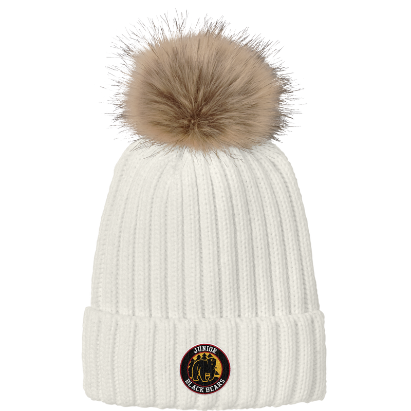 MD Jr. Black Bears Faux Fur Pom Beanie