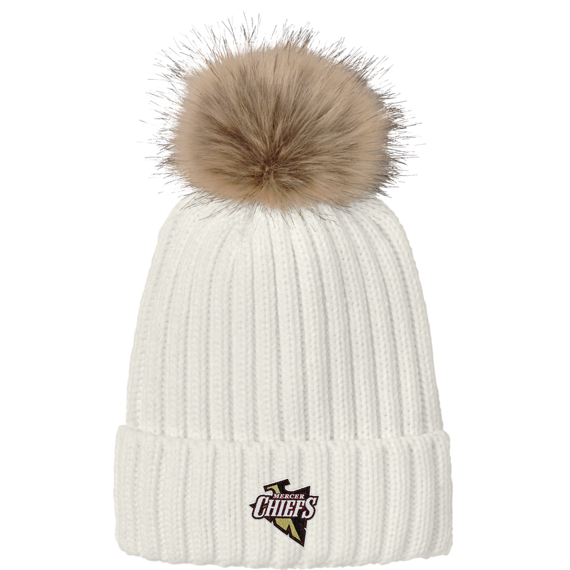 Mercer Chiefs Faux Fur Pom Beanie