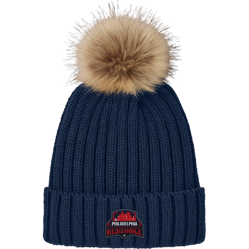 Philadelphia Resistance Faux Fur Pom Beanie