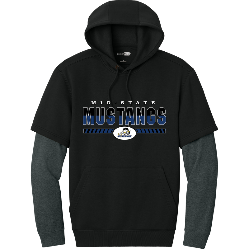 Mid-State Mustangs Tough Fleece Layered Hoodie