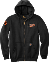 Biggby Coffee AAA Carhartt Midweight Hooded Zip-Front Sweatshirt