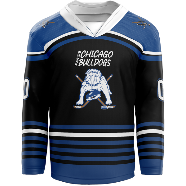 Chicago Jr. Bulldogs Mites Adult Goalie Sublimated Jersey