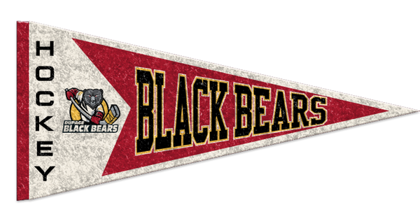 Dupage Black Bears Premium Felt Pennant 18" Wide