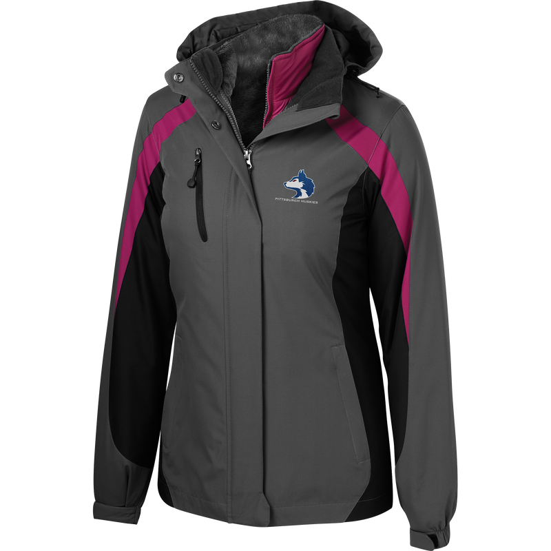 Pittsburgh Huskies Ladies Colorblock 3-in-1 Jacket