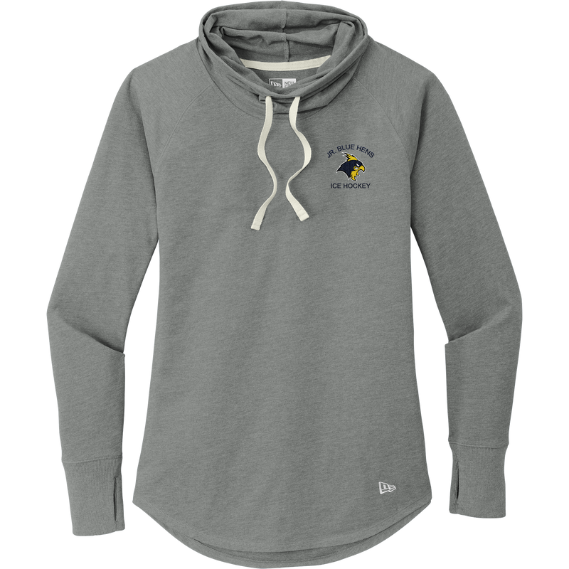 Delaware Jr. Blue Hens New Era Ladies Sueded Cotton Blend Cowl Tee