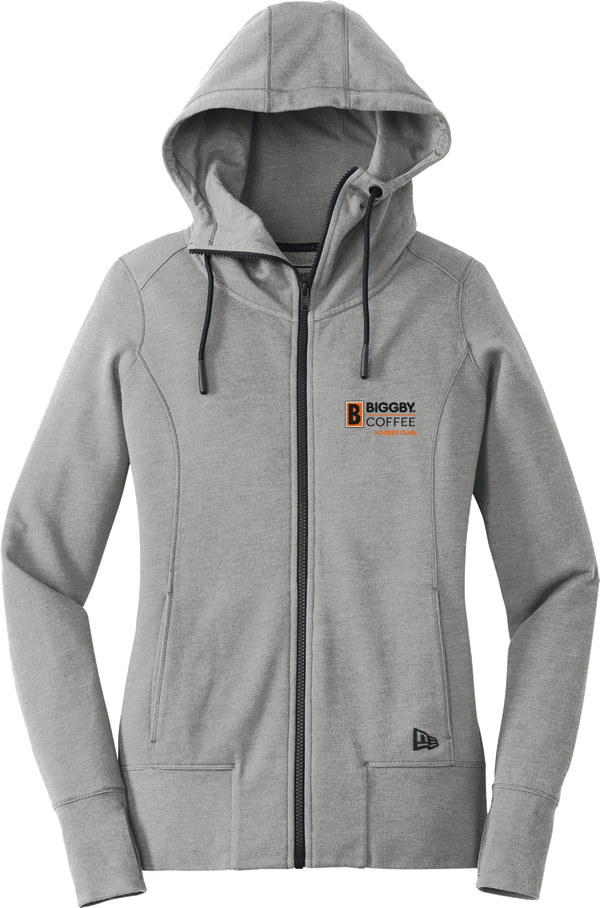 Biggby Coffee Hockey Club New Era Ladies Tri-Blend Fleece Full-Zip Hoodie