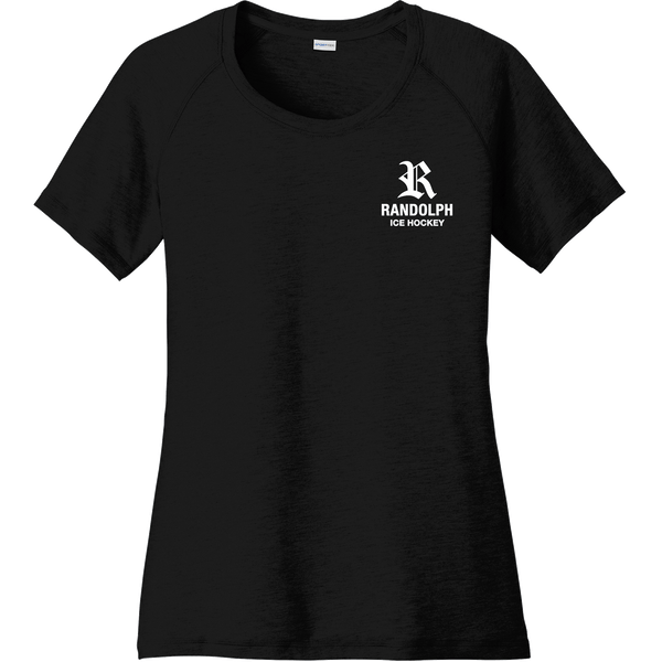 Randolph Hockey Ladies PosiCharge Tri-Blend Wicking Scoop Neck Raglan Tee