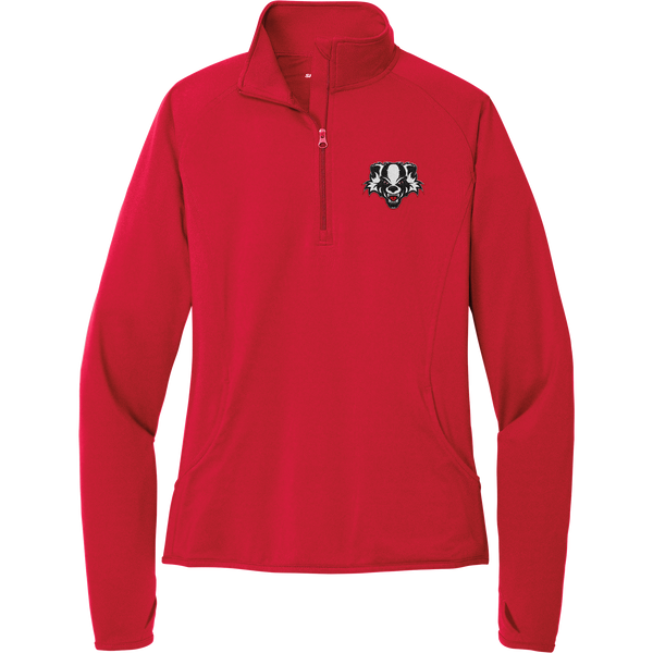 Scary Badgers Ladies Sport-Wick Stretch 1/4-Zip Pullover