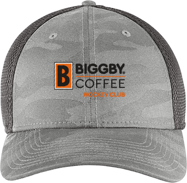 Biggby Coffee Hockey Club New Era Tonal Camo Stretch Tech Mesh Cap