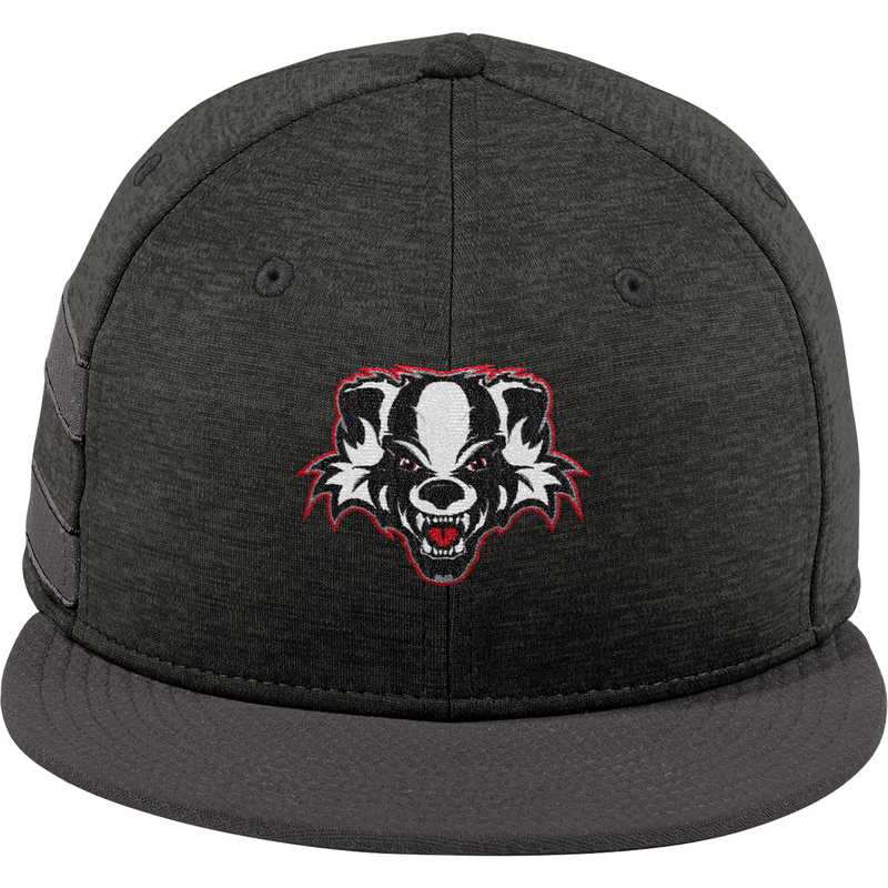 Scary Badgers New Era Shadow Heather Striped Flat Bill Snapback Cap