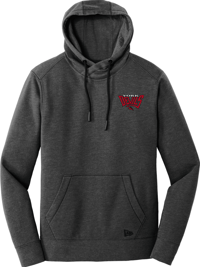 York Devils New Era Tri-Blend Fleece Pullover Hoodie