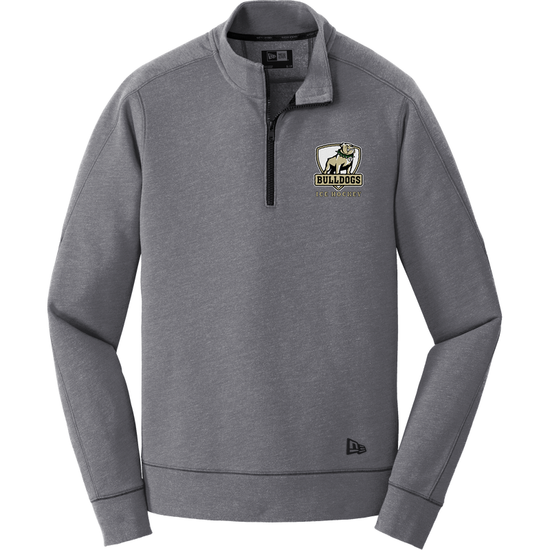 HVM Bulldogs New Era Tri-Blend Fleece 1/4-Zip Pullover