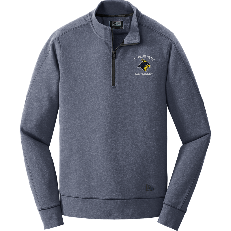 Delaware Jr. Blue Hens New Era Tri-Blend Fleece 1/4-Zip Pullover