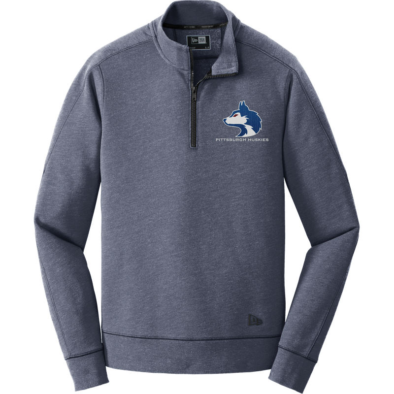 Pittsburgh Huskies New Era Tri-Blend Fleece 1/4-Zip Pullover