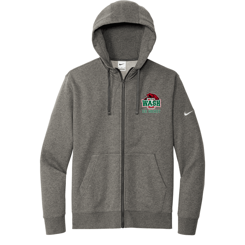 Wash U Nike Club Fleece Sleeve Swoosh Full-Zip Hoodie