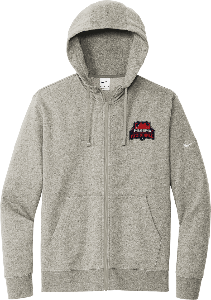 Philadelphia Resistance Nike Club Fleece Sleeve Swoosh Full-Zip Hoodie