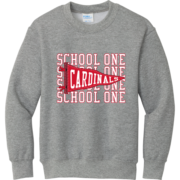 School One Elementary Youth Pennant Fleece Crewneck Sweatshirt