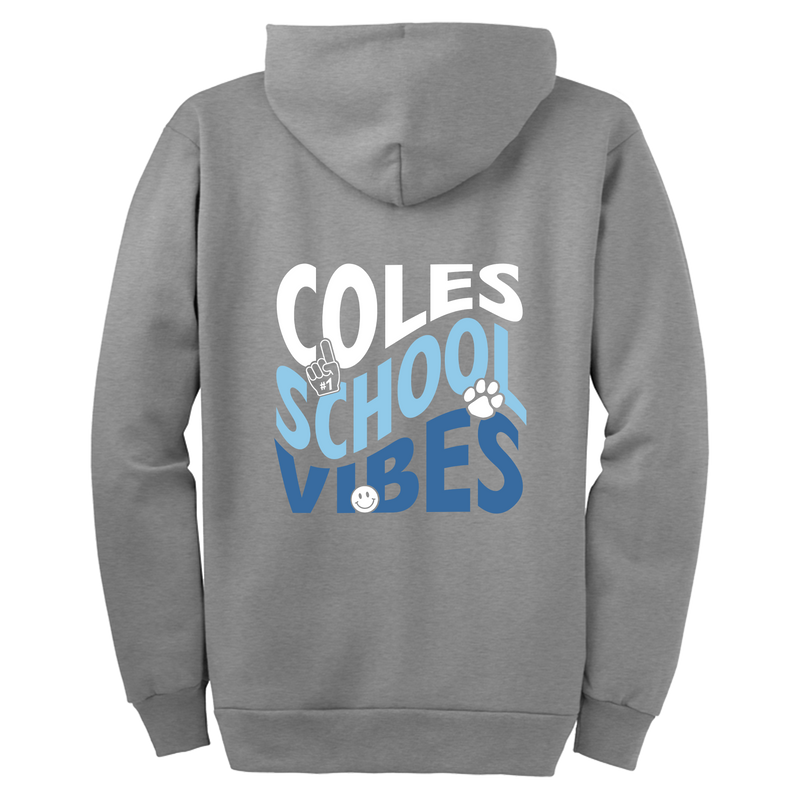 Coles Elementary "Coles Vibes" Full-Zip Hooded Sweatshirt
