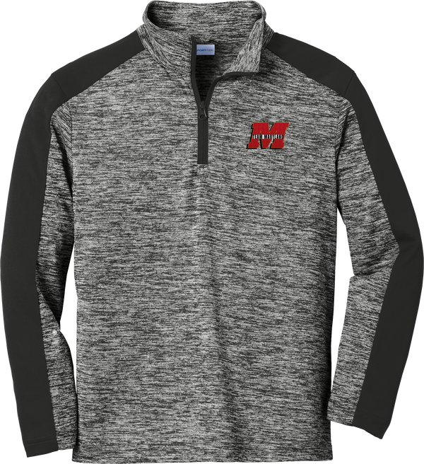 Team Maryland Youth PosiCharge  Electric Heather Colorblock 1/4-Zip Pullover